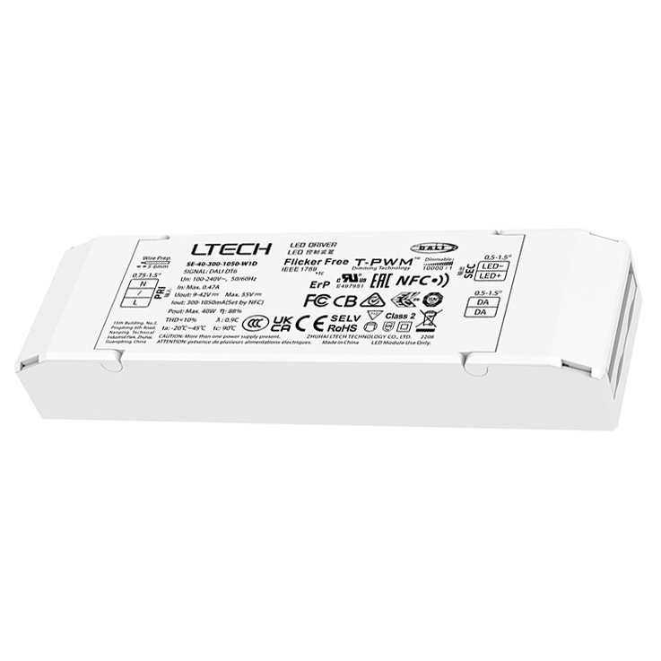 SE-40-300-1050-W1D 40W 300-1050mA NFC CC DALI DT6 LED driver SE-40-300-1050-W1D 40W 300-1050mA NFC CC DALI DT6 LED driver